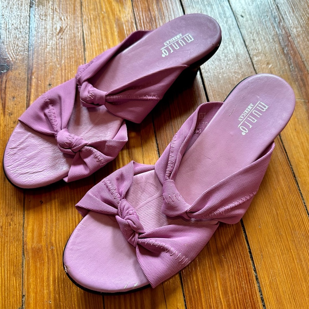 MUNRO Women’s Nylon Slide On Sandals Purple Size 9